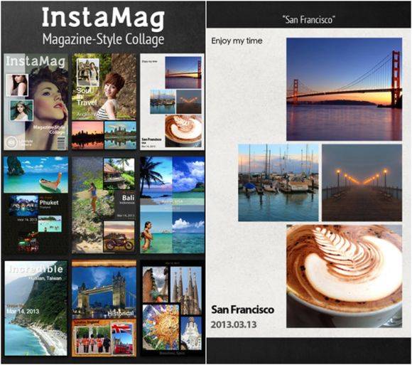 雑誌の表紙やポスターのようなコラージュが簡単に作れる写真アプリ Isuta イスタ おしゃれ かわいい しあわせ