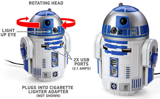 iPhoneを充電しながら、R2-D2とドライブを楽しもう！「R2D2 USB
