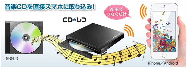 パソコンなしでiphoneに音楽cdを取り込める Cdレコ Wi Fi が便利そうです Isuta イスタ おしゃれ かわいい しあわせ