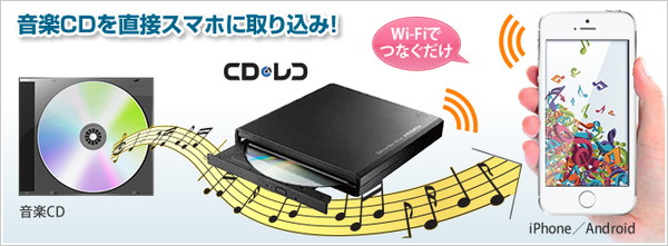 パソコンなしでiphoneに音楽cdを取り込める Cdレコ Wi Fi が便利そうです Isuta イスタ 私の 好き にウソをつかない