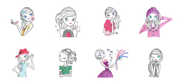 ヘアメイク ファッションがツボ イラストレーター ななせことのさんのlineスタンプが可愛すぎる Isuta イスタ おしゃれ かわいい しあわせ