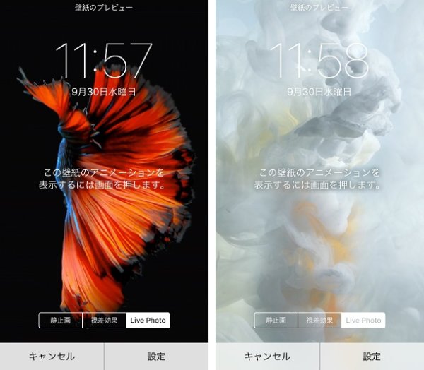 Iphone 6sは壁紙が動く 今すぐロック画面に Live Photo を設定