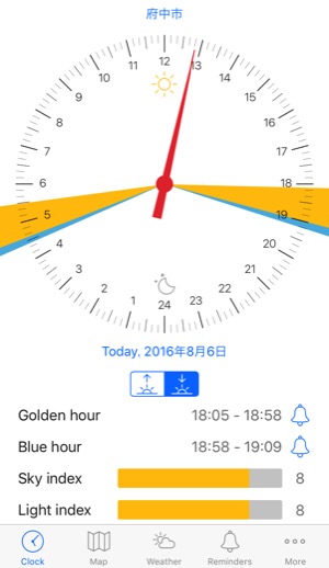 マップ連動 撮影に最適な時刻と方角が簡単に分かる優れもの Goldenhour One Isuta イスタ おしゃれ かわいい しあわせ