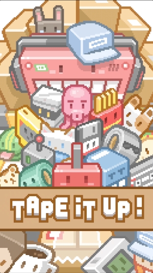 ドット絵キャラが可愛く ダンボールにテープを貼って閉じまくるカジュアルアクションアプリ Tape It Up Isuta イスタ おしゃれ かわいい しあわせ