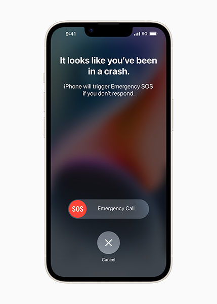 iPhone 14シリーズには、自動車の衝突事故を感知してくれる「衝突事故検出」を搭載。米国とカナダでは、iPhone内に装備されたアンテナにより、衛星経由の緊急SOSを発信するサービスが提供されるといいます