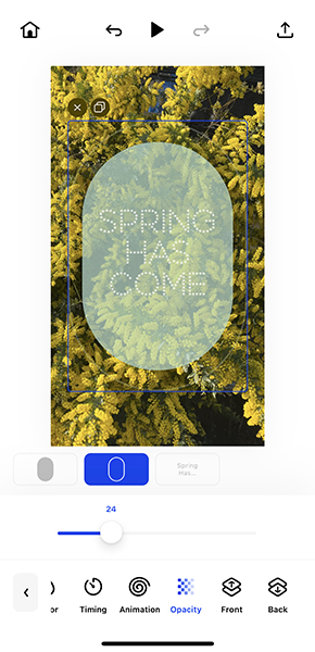 リール・ストーリー向けテンプレートアプリ「Temply」を操作するiPhone画面
