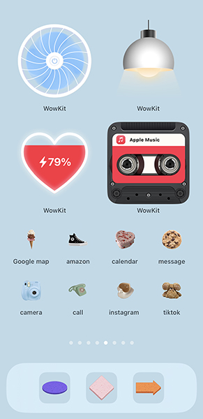 ウィジェットアプリ「WowKit」でカスタマイズしたiPhoneホーム画面