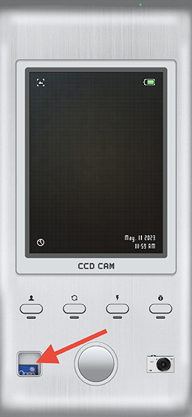 カメラアプリ「CCD CAM」の操作画面
