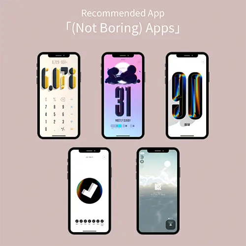 「天気」や「計算機」アプリもおしゃれなものが良い！目を引くデザインが特徴の「(Not Boring) Apps」