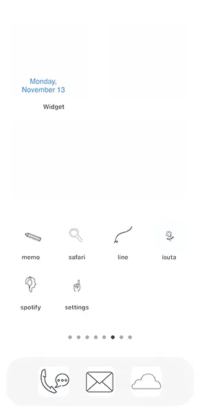 ウィジェットアプリ「Widget」でカスタマイズしたiPhoneホーム画面