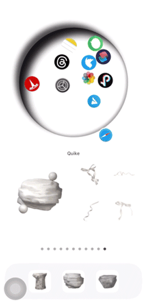  ウィジェットアプリ「Quike Widget」のウィジェットから「TikTok」を開く様子