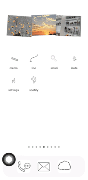 ウィジェットアプリ「MD Blank」でアレンジしたiPhoneホーム画面