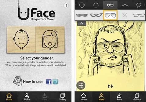 Uface パーツをつなげてイラスト風似顔絵を作ろう Isuta イスタ 私の 好き にウソをつかない