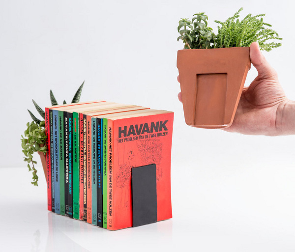 Plant Pot Living Bookends