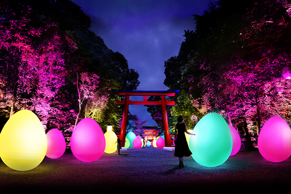 京都・下鴨神社が光と音のアート空間に♡「下鴨神社 糺の森の光の祭 Art by teamLab」が開催
