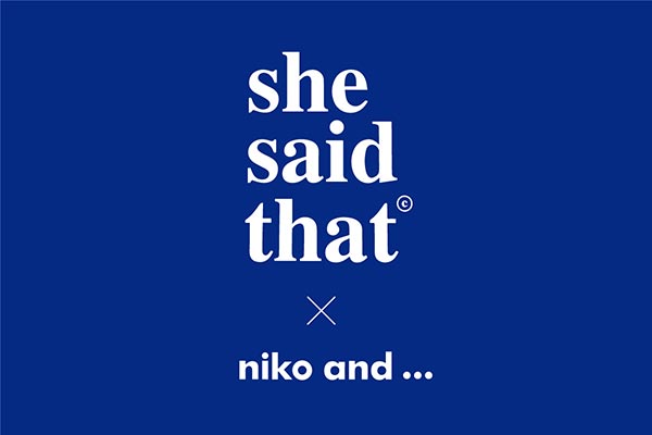 niko and …　
she said that 
胸ロゴロンT
オフホワイト