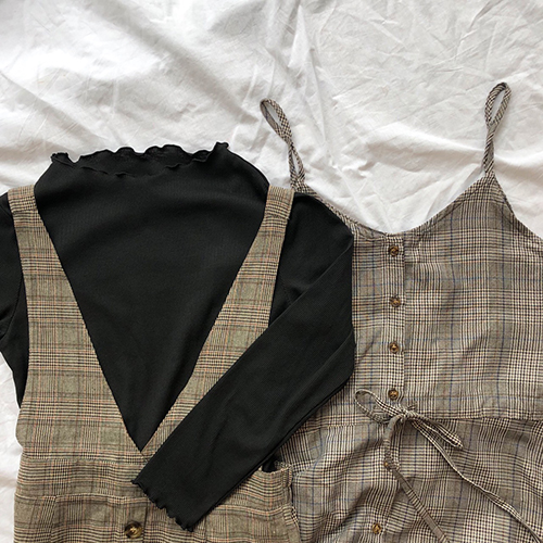 しまむらのチェック柄ジャンパースカートで秋を先取り♡ #しまパト で見つけたおすすめアイテムはこれ！