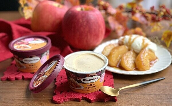 【10月5日発売】ハーゲンダッツ秋の新作ミニカップは、甘酸っぱいりんご×ほろにがカラメリゼのスイーツ仕立て