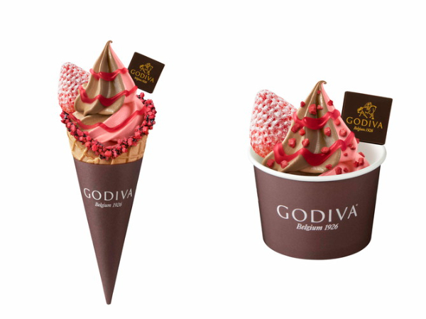 味わえるのはバレンタイン催事場だけ！GODIVAのソフトクリームにイチゴ×チョコのご褒美仕立てが勢ぞろい