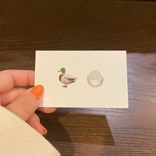 京都「Gion Duck Rice」のショップカード