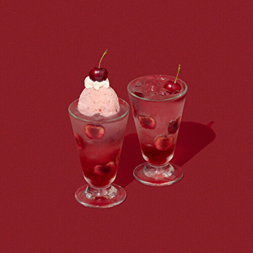 gelato pique cafe、季節限定「アメリカンチェリー フロート」「アメリカンチェリーソーダ」