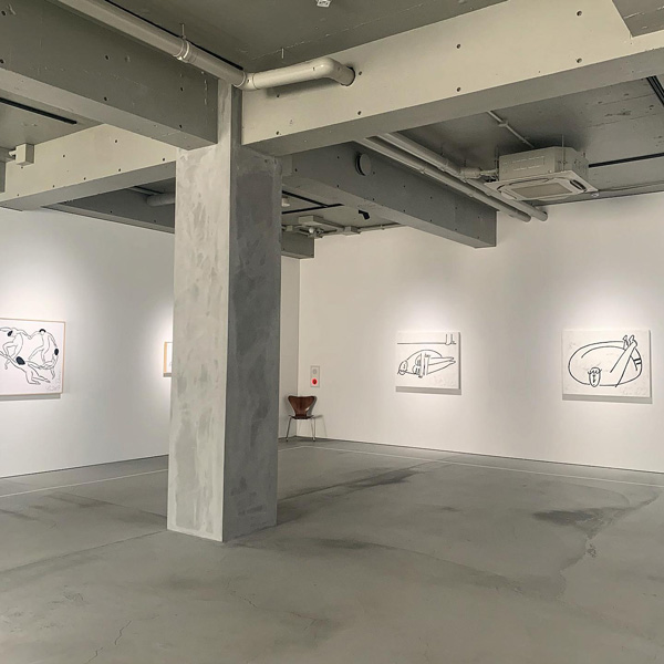東京の代官山に新しくできた「Lurf MUSEUM」の個展「PINK NUDE」展示スペースの広々とした空間。