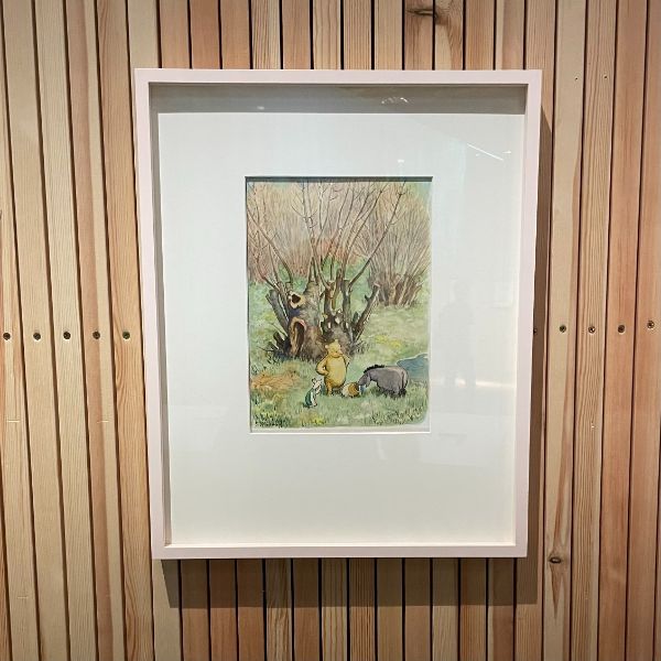 東京・立川のPLAY!MUSEAUMで開催中の「クマのプーさん」展で展示されている原画