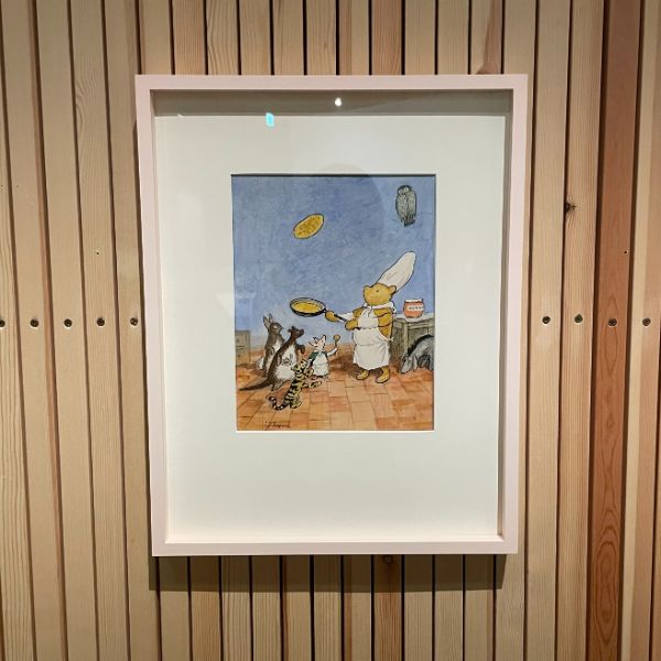 東京・立川のPLAY!MUSEAUMで開催中の「クマのプーさん」展で展示されている原画