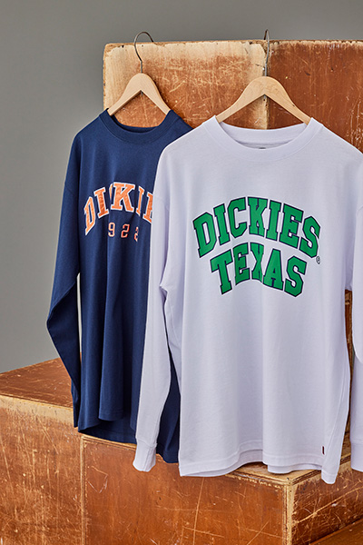 coenとDickiesのコラボアイテムの「Dickies 100th 別注プリントTシャツ」