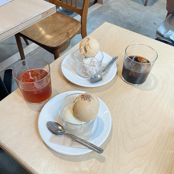 「Marked」併設のカフェで食べられるナチュラルアイスクリーム