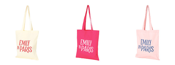 「Heather」×「エミリー、パリへ行く」のコラボアイテムの「EMILY IN PARISカラートート」