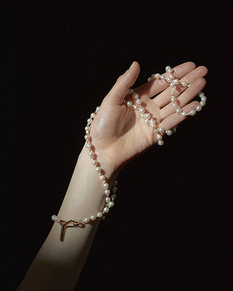 AYUSのジュエリーの「Akoya baroque pearl beads necklace（120cm／7.0-7.5mm）」