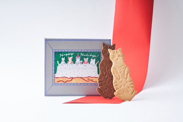 Fairycake Fairの「LetterBOX cat cookie ネコクッキーレターボックス クリスマスオリジナルカード付き」