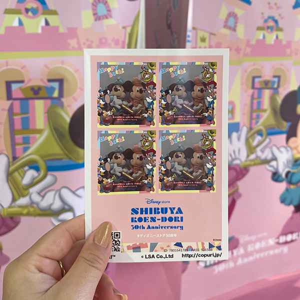 渋谷モディのディズニーストア 渋谷公園通り店 30周年記念イベントのプリクラ