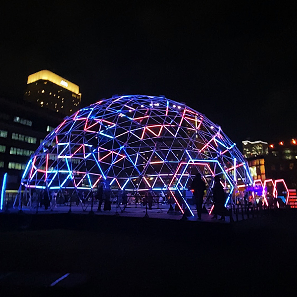 街と光のアートイルミネーション「ヨルノヨ」の光のドーム