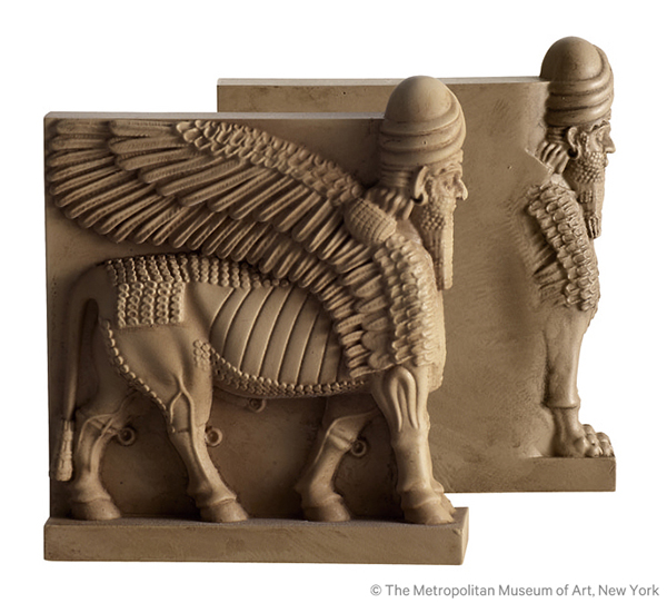 「メトロポリタン美術館 ガチャコレクション」で展開される、「人頭有翼獅子像と人頭有翼牡牛像」