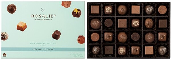 ベルギーのプレミアムチョコレートブランド「ROSALIE」の「ロザリー アソートメント ミルク＆ダーク（24粒入）」