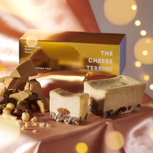 「THE CHEESE TERRINE by BAKE CHEESE TART」の冬の新作、「ヘーゼルナッツとブロンドチョコのチーズテリーヌ」