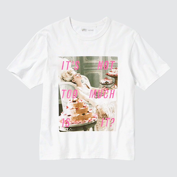 UTとソフィア・コッポラさんのコラボアイテムの「グラフィックTシャツ」の『マリー・アントワネット』のデザイン