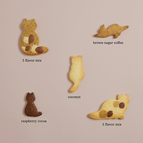 「ukafe」の新作クッキー缶「バレンタイン限定 三毛猫クッキー」