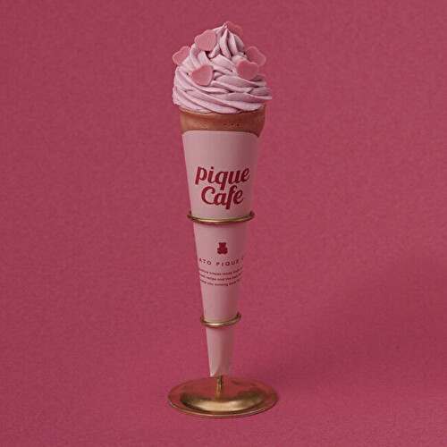 gelato pique cafeのバレンタイン限定「ダブルベリーチョコクレープ」