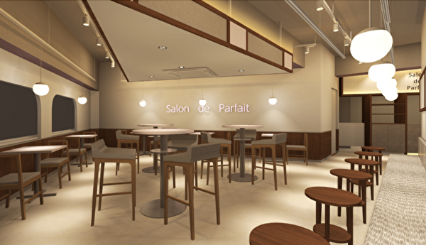 横浜「Salon de Parfait by UNI COFFEE ROASTERY」の店内