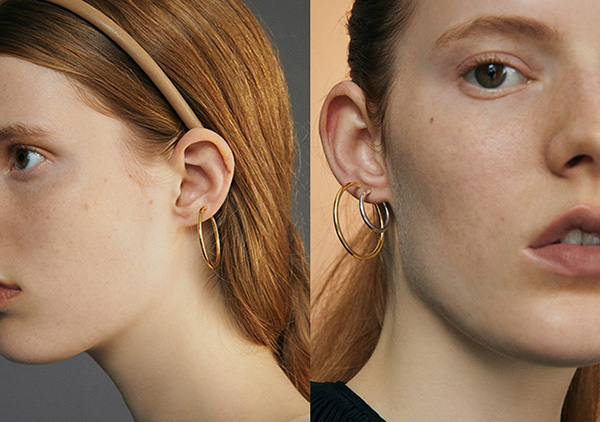 「IRIS47」の「idea hoop earring」