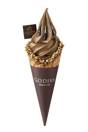 GODIVA café Hibiyaの限定メニュー「ソフトクリーム ダブルチョコレート」