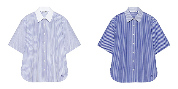 「UNIQLO and JW ANDERSON」2023年春夏コレクションの「ストライプリラックスシャツ 半袖」