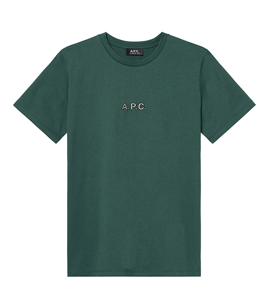 「A.P.C.」の「路面店限定カラー ロゴT-SHIRTS」『グリーン』