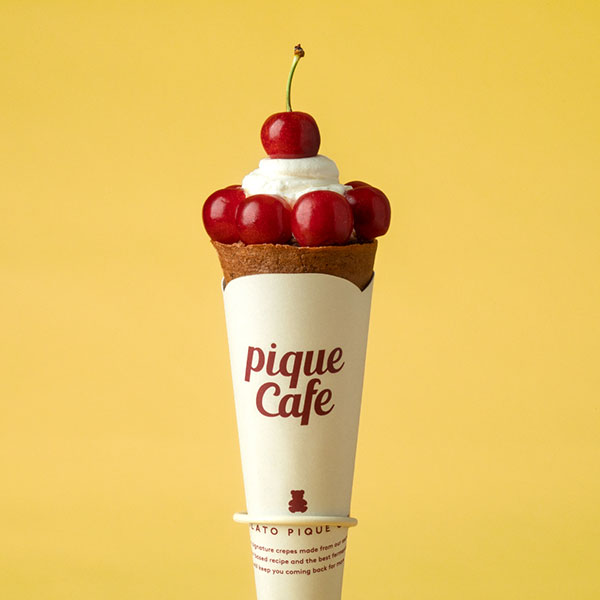 「gelato pique cafe」の「アメリカンチェリークレープ」