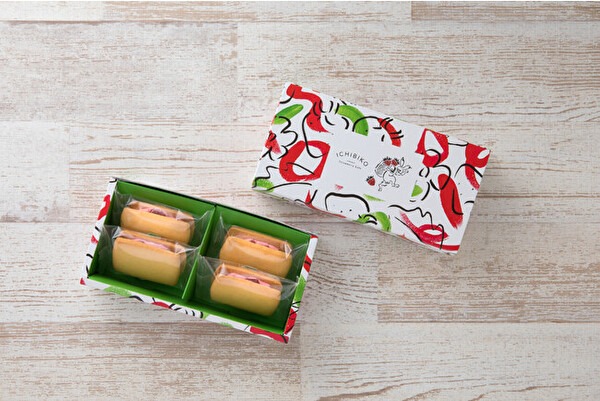 いちごスイーツ専門店「いちびこ」の焼き菓子ギフト“ICHIBIKOのとっておき”シリーズ「とっておき いちごバターサンド」パッケージ