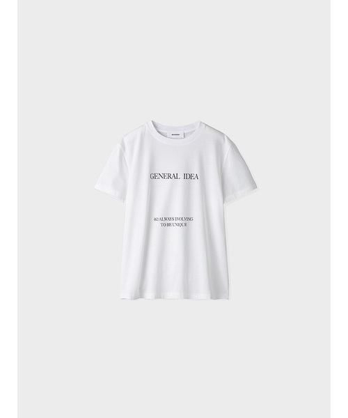 ファッションブランド「MIESROHE（ミースロエ）」の「organic cottonロゴプリントTシャツ」