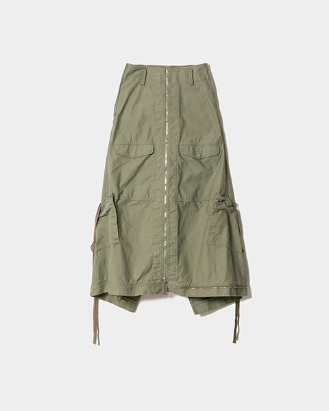 ビューティフルピープルの「double-end military cloth cargo skirt」